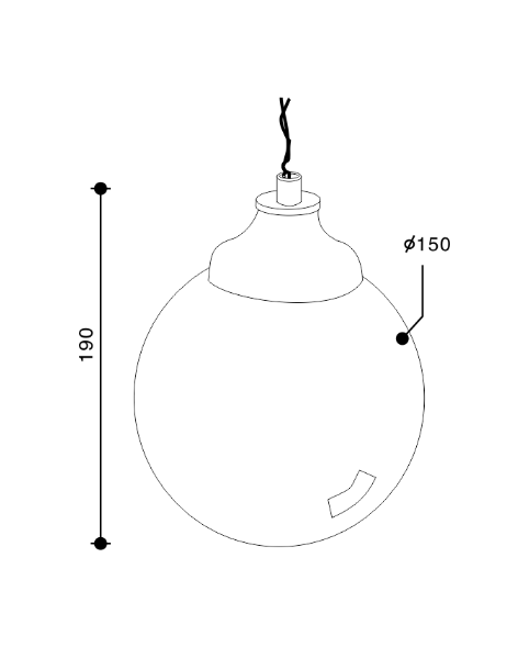 Small Globe Pendant Light