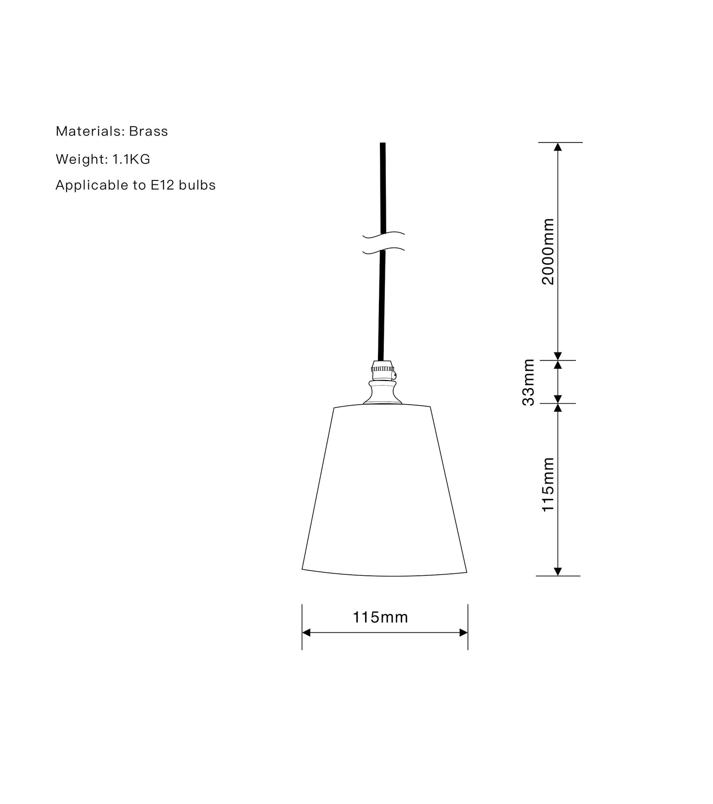 Anchor Cone Pendant S