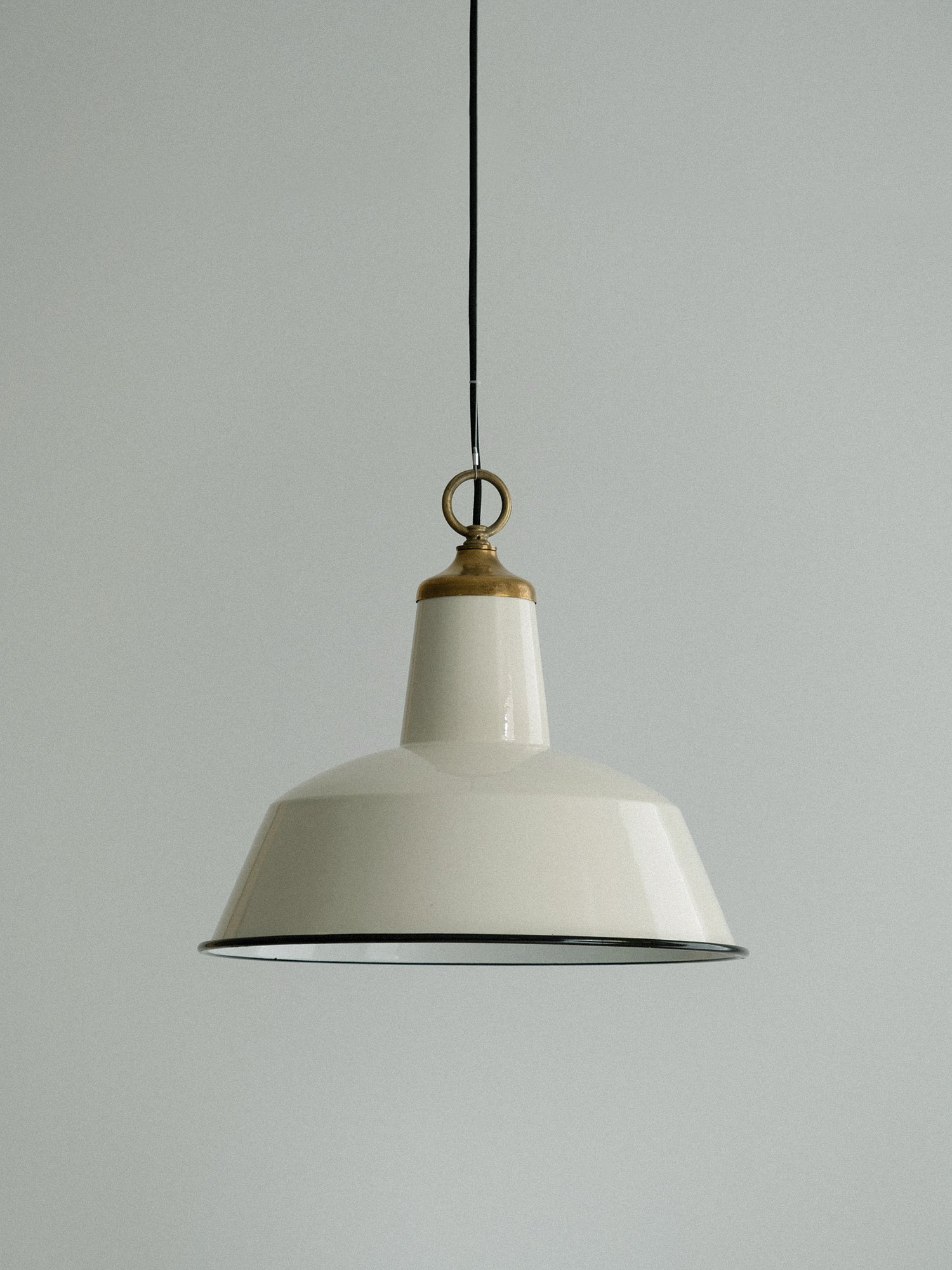 White Enamel Pendant Light