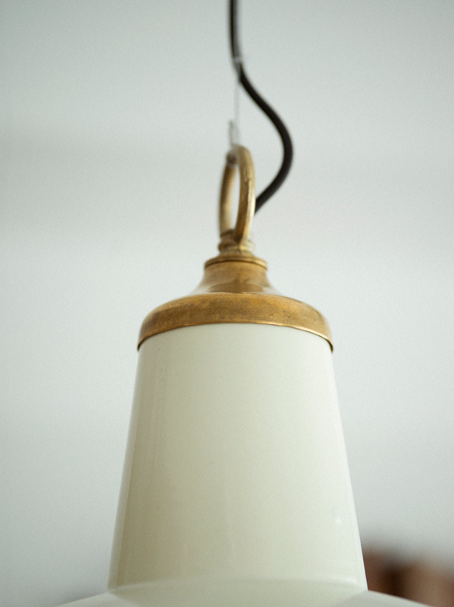White Enamel Pendant Light