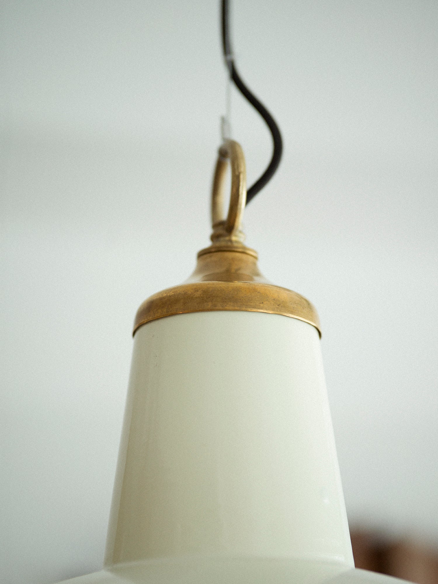 White Enamel Pendant Light