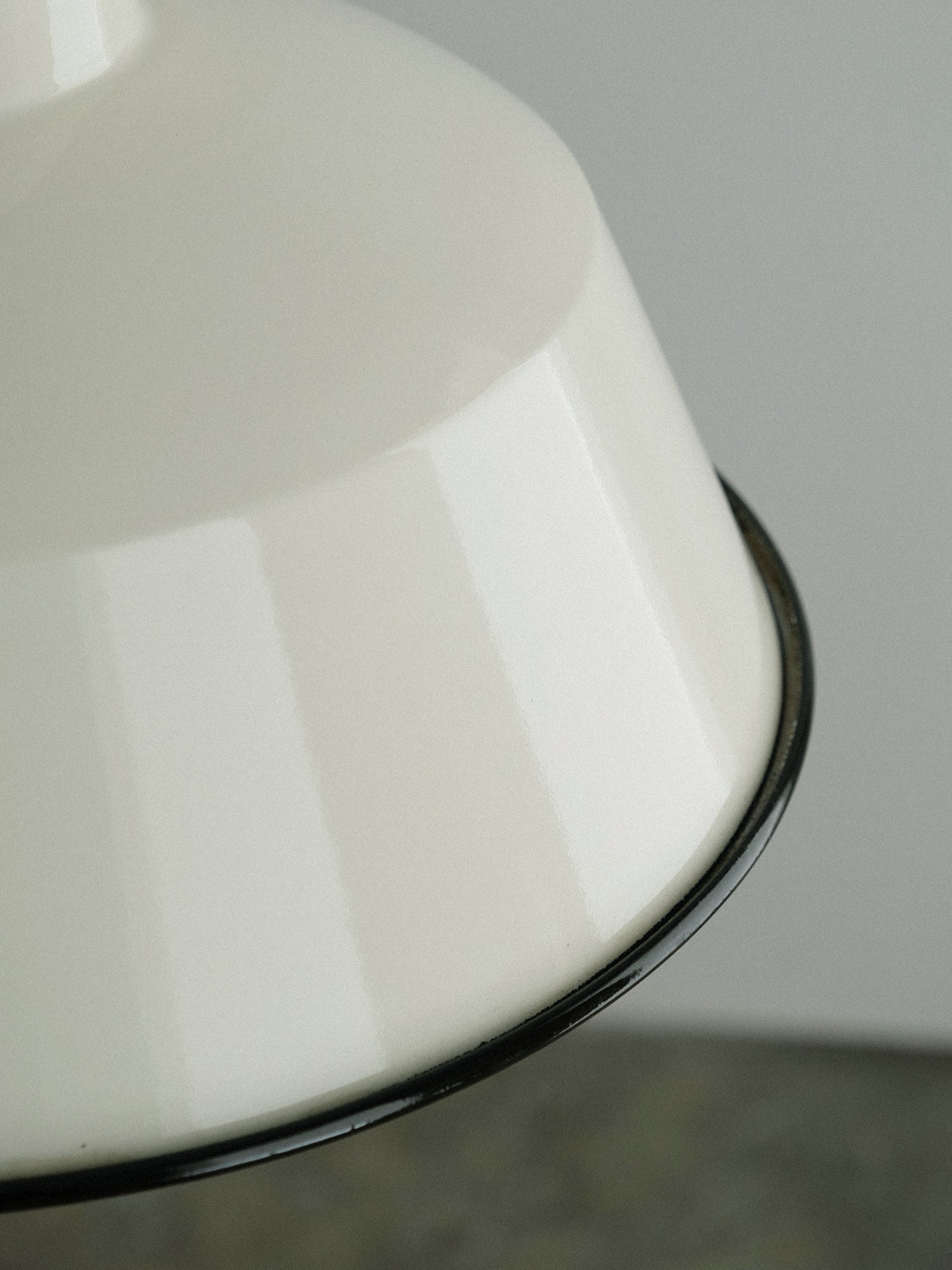 White Enamel Pendant Light