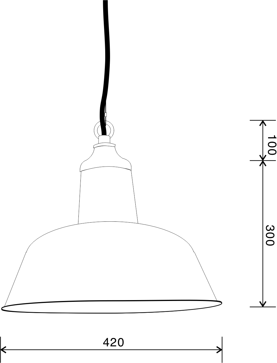 White Enamel Pendant Light
